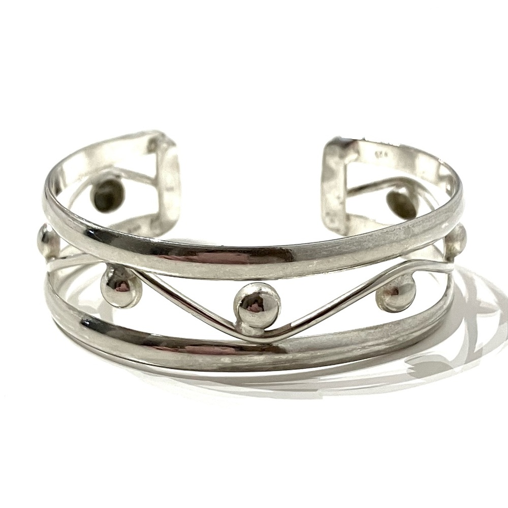 Vintage Handmade Sterling Silver Cuff Bracelet